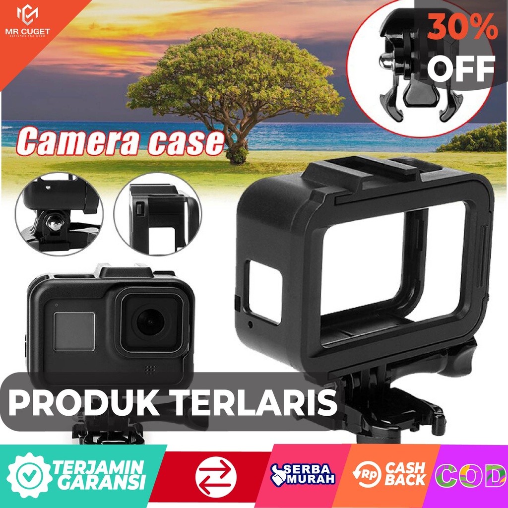 Plastik Bingkai sisi Kamera action  Casing Rangka Pelindung Aksesori GoPro  Hero 8 Casing rumah Camc