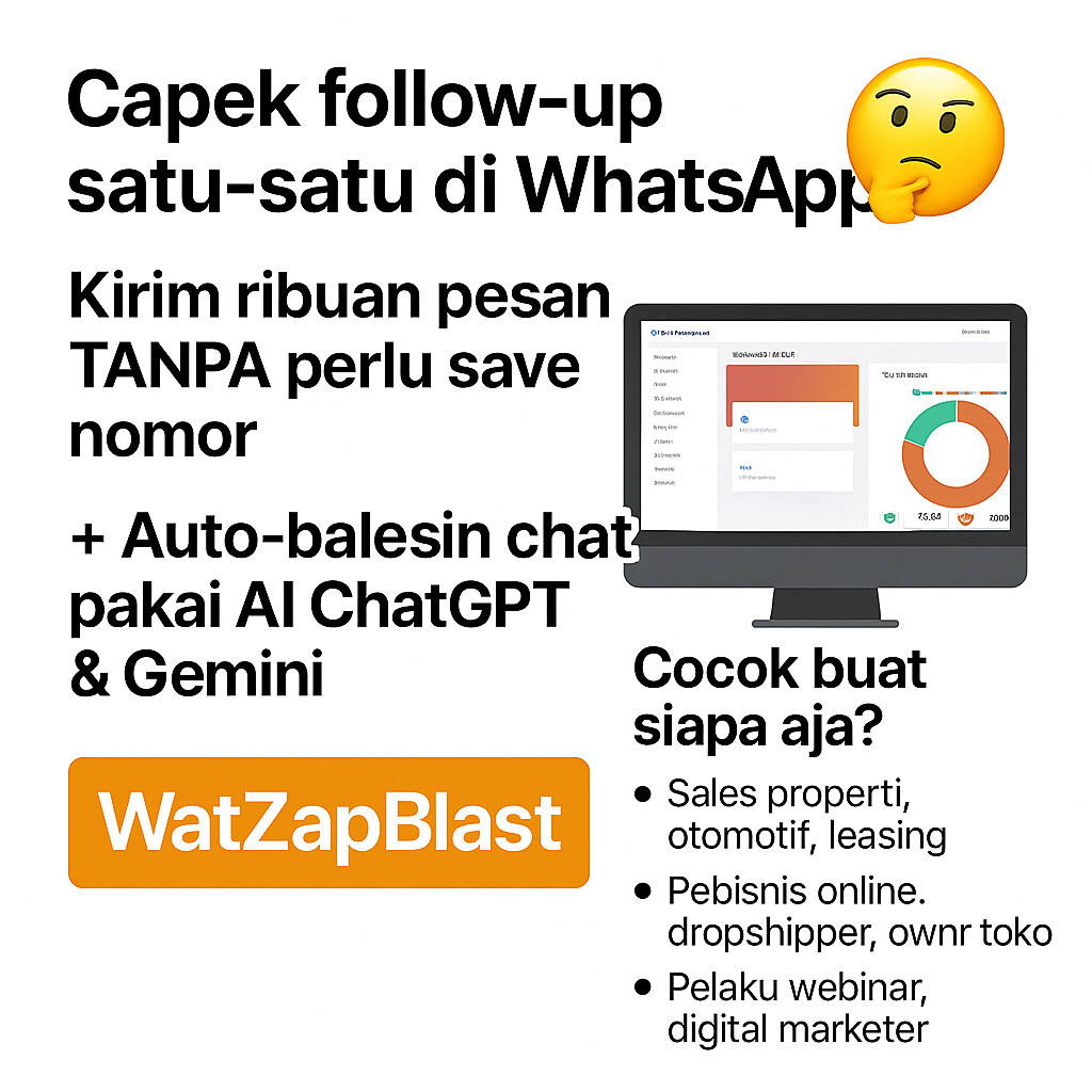 WA Blast Pro Original Anti Blokir Anti Banned WA Bulk Sender Support Windows, Mac, Android, IOS + AI