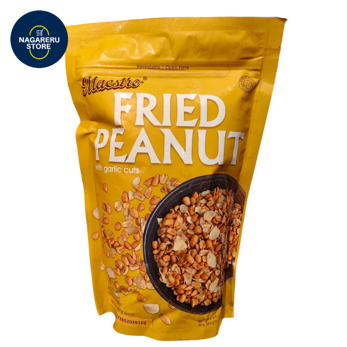 

Maestro fried peanut with garlic cuts (kacang goreng tojin dengan irisan bawang putih) 200gr