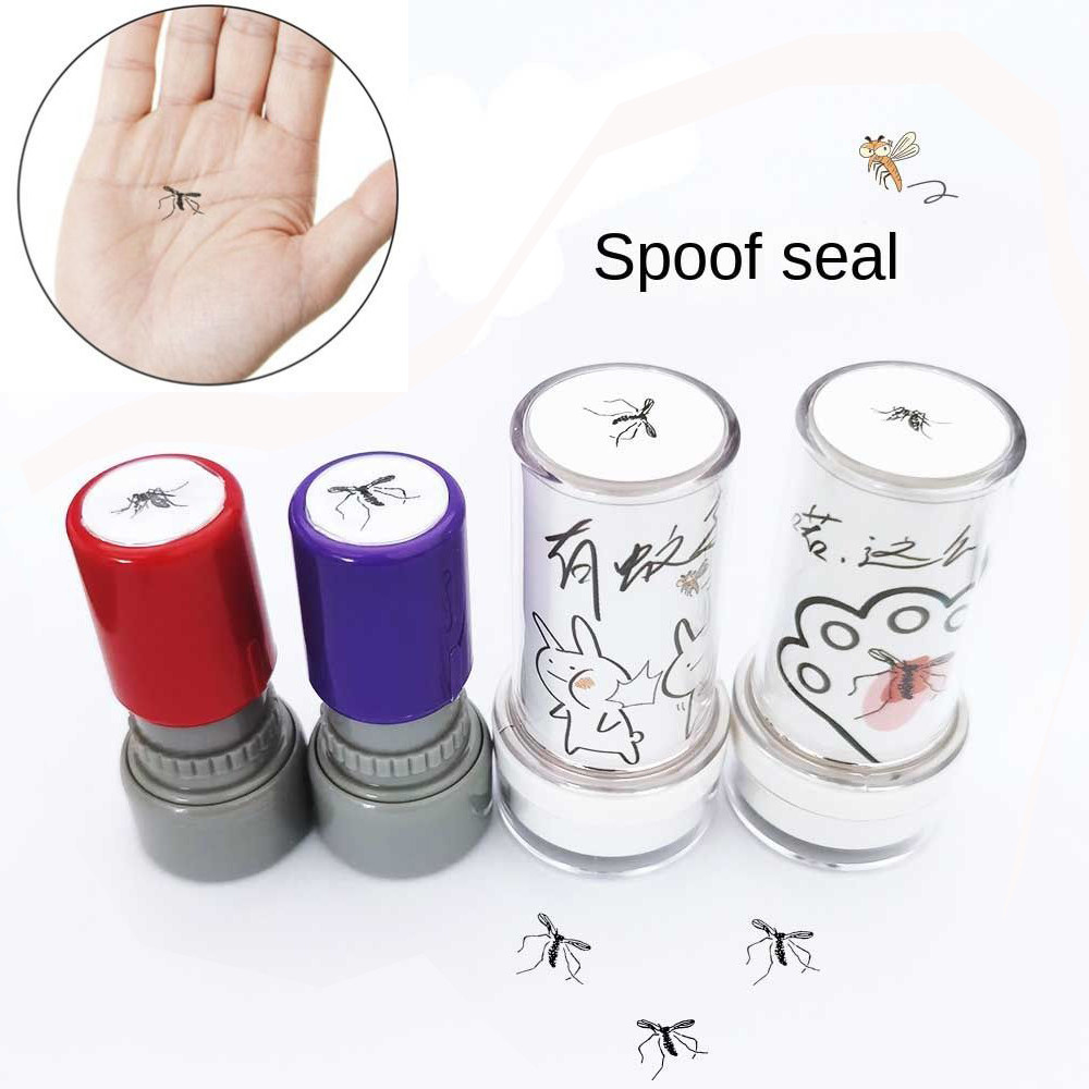 

Funny Mosquito Stamps for Kids Prank Mosquito Black Ink Stamps DIY Scrapbooking Painting Album Decor Random Color Children Toy