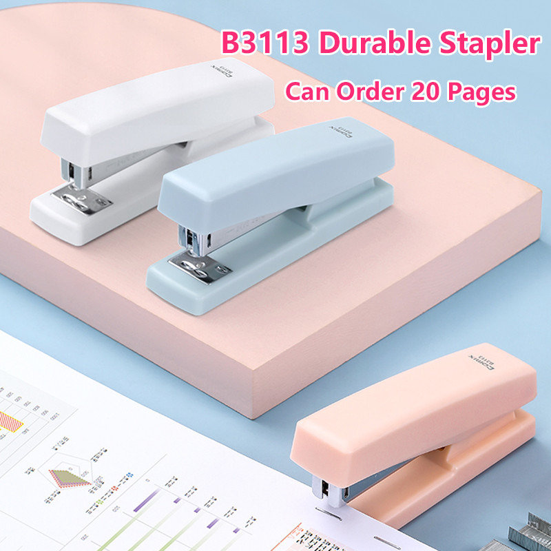 

Comix Stapler/Stapler 20 Pages 24/6 26/6 Office Home Stapler B3113 White/Pink/Blue