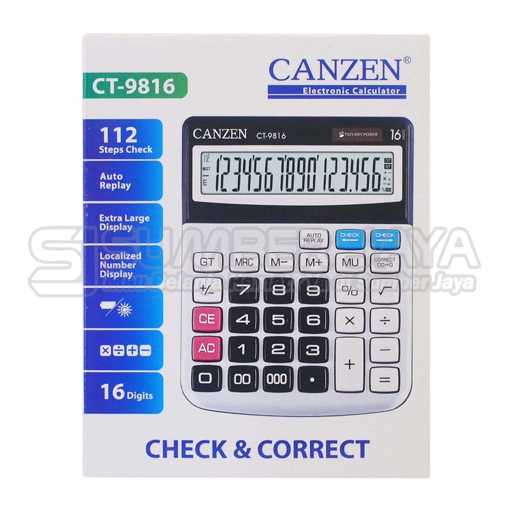 

Desktop Calculator Mirip Citizen 16 Digit Kalkulator Canzen CT-9816