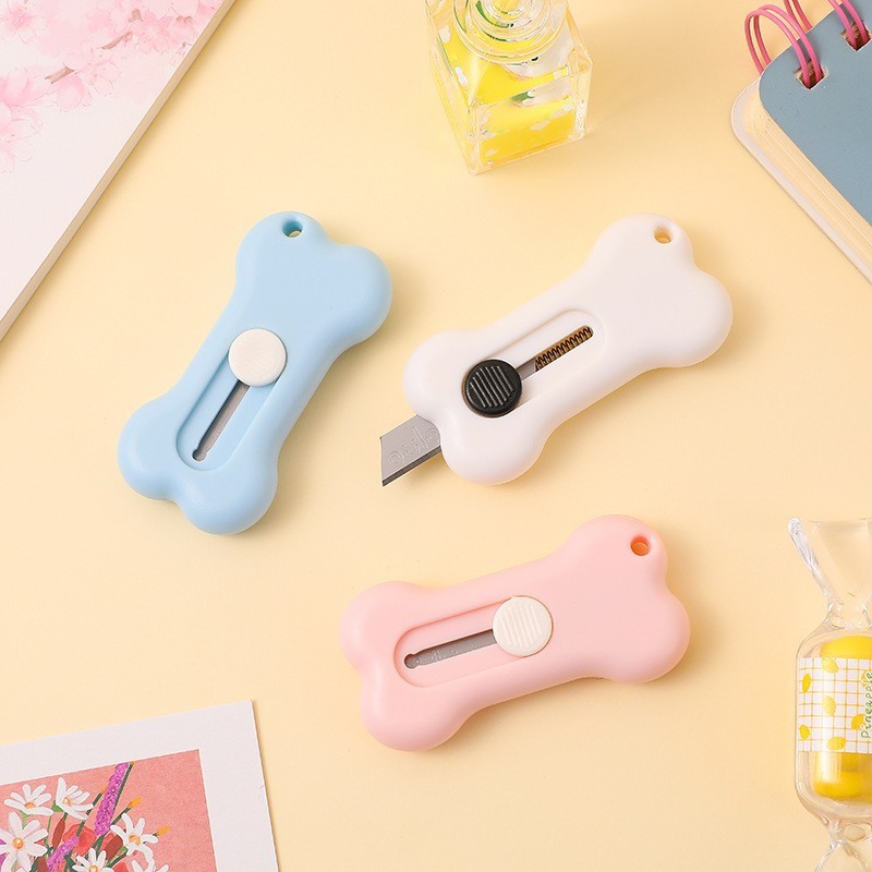 

1-3pcs Cuter Mini Cartoon Bone Utility Knife Utility Letter Opener Art Paper Cutter Kawaii Stationery Knife