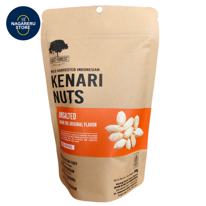 

East forest kenari nuts unsalted savor the original flavor 80gr