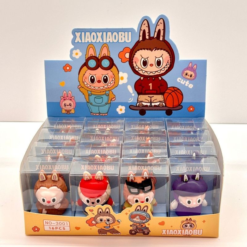 

Labub Pencil Sharpener Cartoon 4/16pcs Portable Manual Pencil Sharpener Student Stationery Wholesale Prizes Birthday Gifts