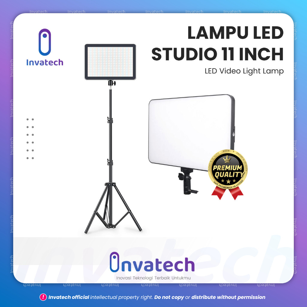 Lampu Studio LED 11" Lampu Lighting Lampu Sorot Lighting Studio +Tripod Lampu Konten Kreator Lightin