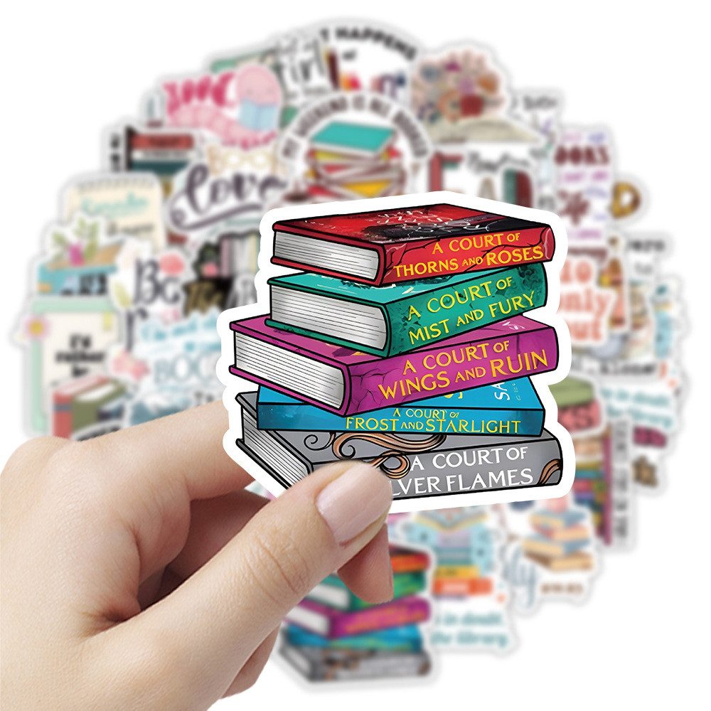 

10/50pcs Cartoon Book Worm Book Reading Stickers Notebook Diary Motorcycle Skateboard Computer Decal Luggage Graffiti Sticker
