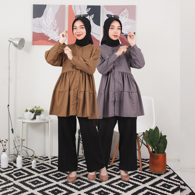 Jembar - Blouse Wanita Toyobo Korean Style Blus Fashion Muslim