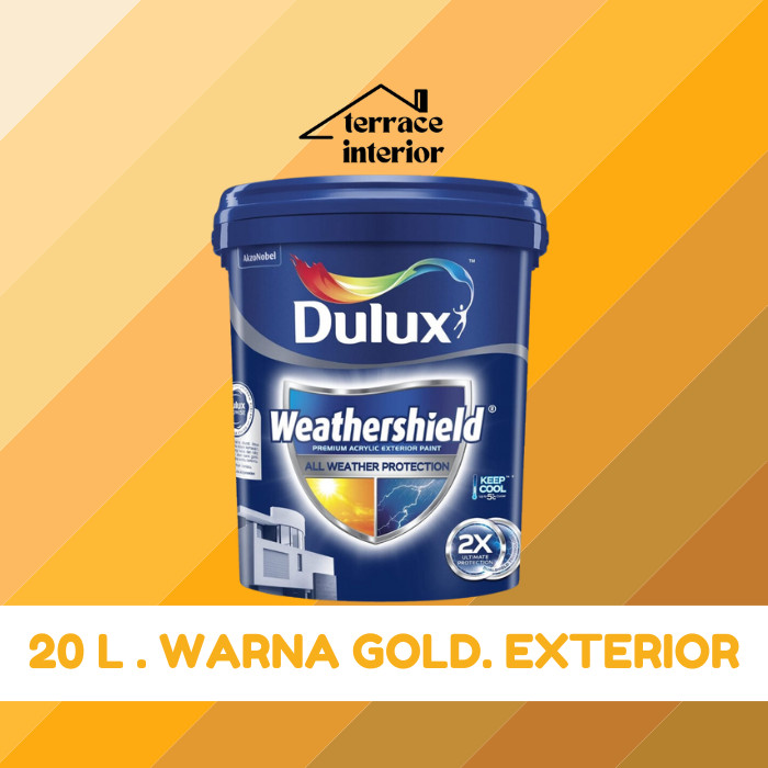 Cat Tembok Dulux Weathershield Exterior 20 L Gold Semi Gloss