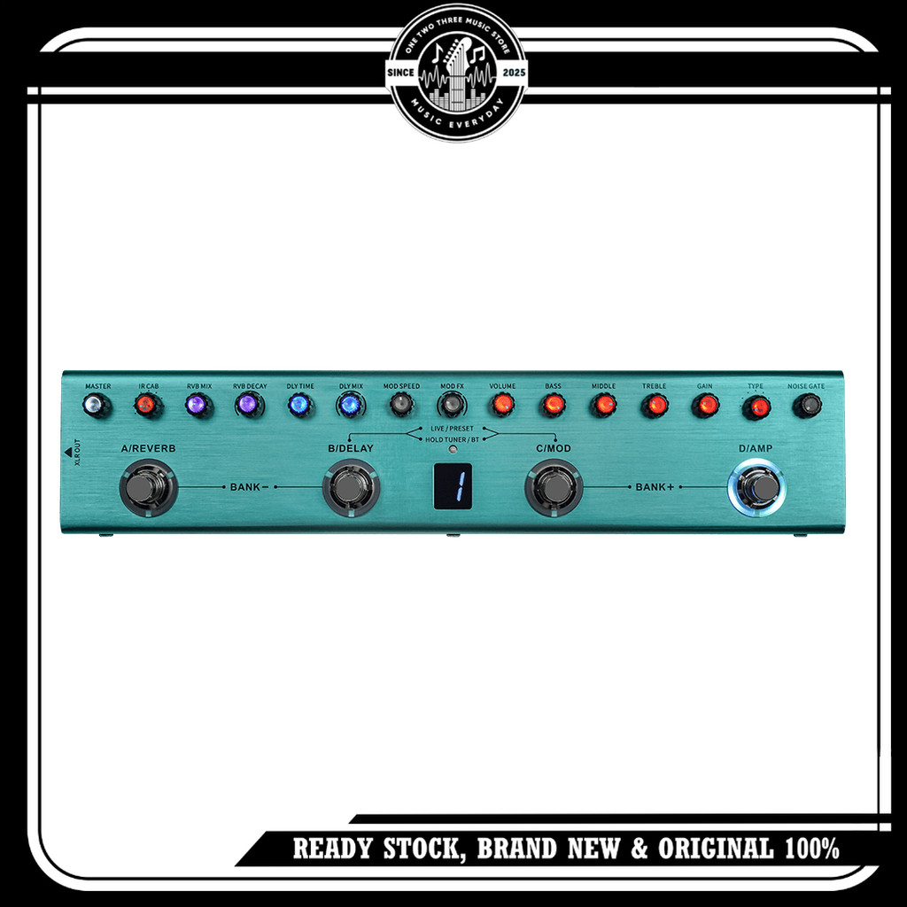 Efek Gitar M-VAVE TANK-G Multi Effects Soundcard Interface Pedal