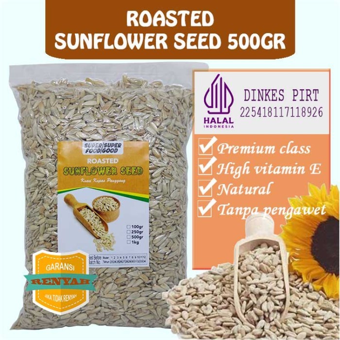 

Roasted Sunflower Seed 1kg - Kuaci Kupas Biji Bunga Matahari Panggang - 500Gram