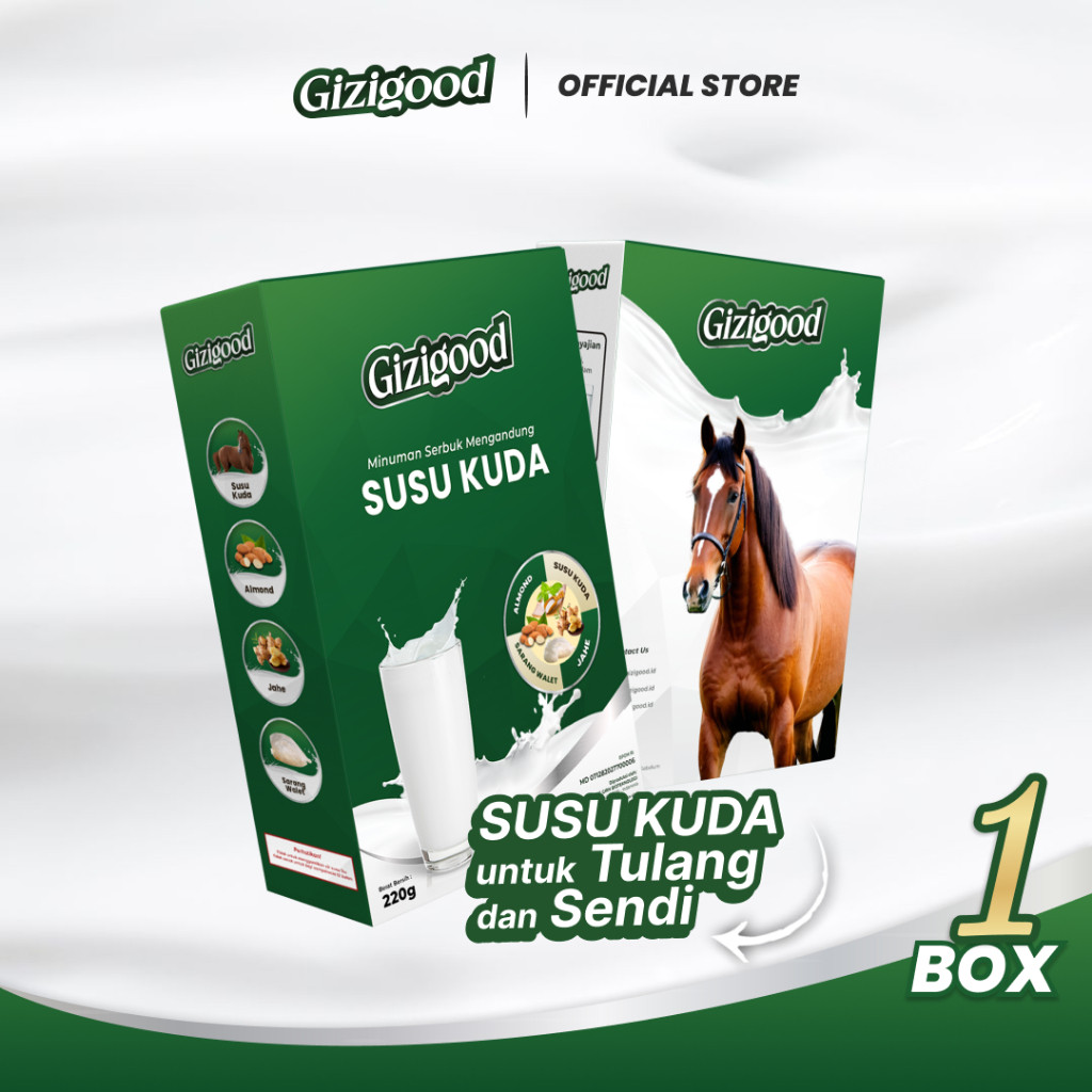 

Gizigood - Susu Kuda Liar Sumbawa Bubuk 220 Gram 1 Box