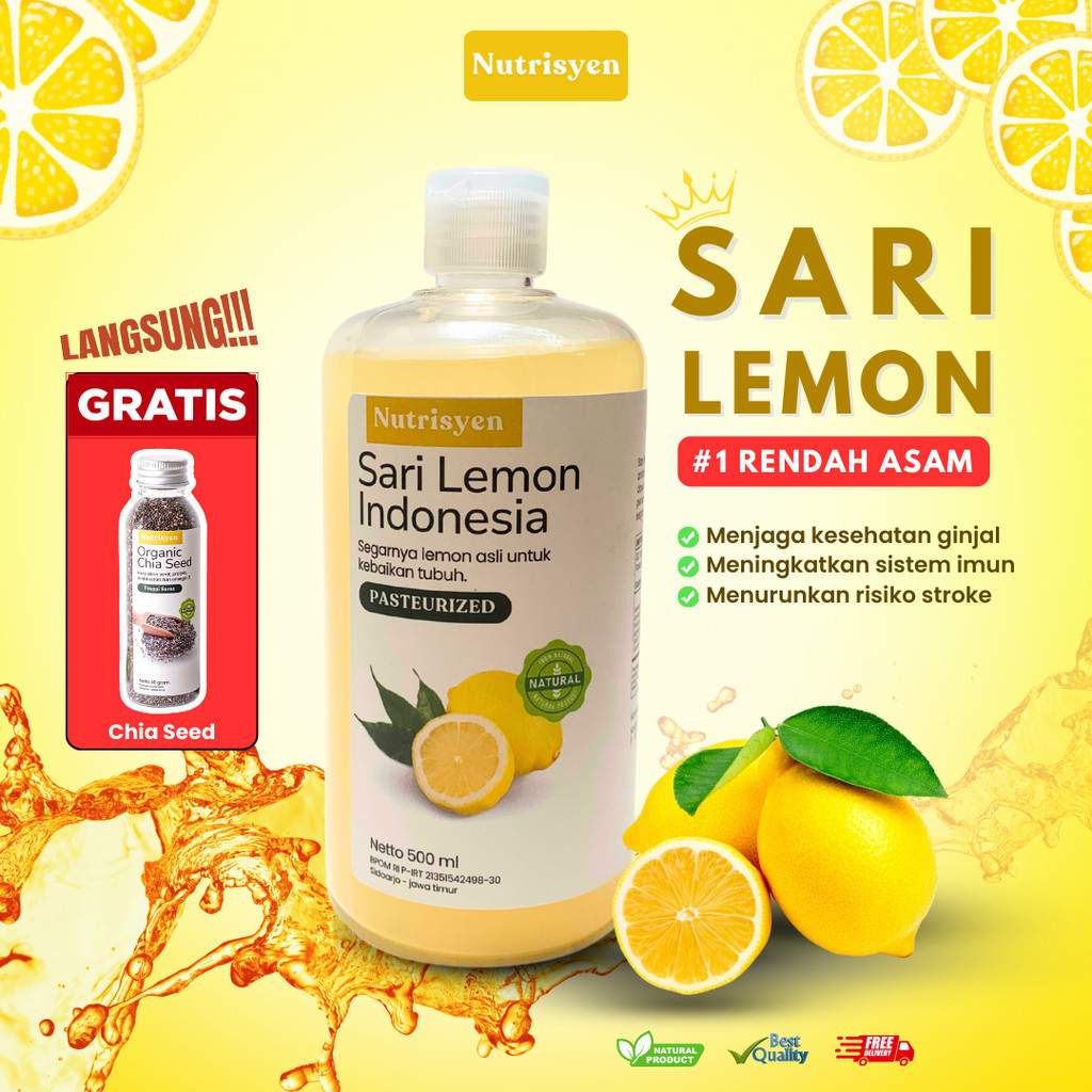 

Nutrisyen - SARI LEMON ORIGINAL ORGANIK MURNI TANPA CAMPURAN, LEMON CIDER VINEGAR UNTUK KESEHATAN, BANTU ATASI DIABETES KONTROL GULA DARAH