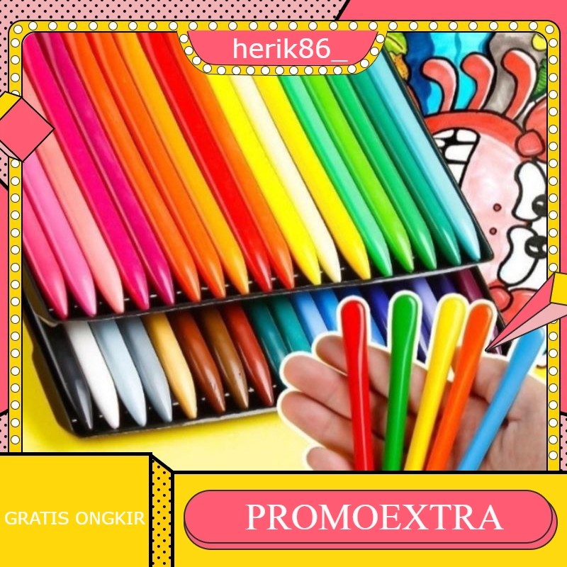 

Krayon Plastik Tidak Megotori Tangan 12/24/36 Warna