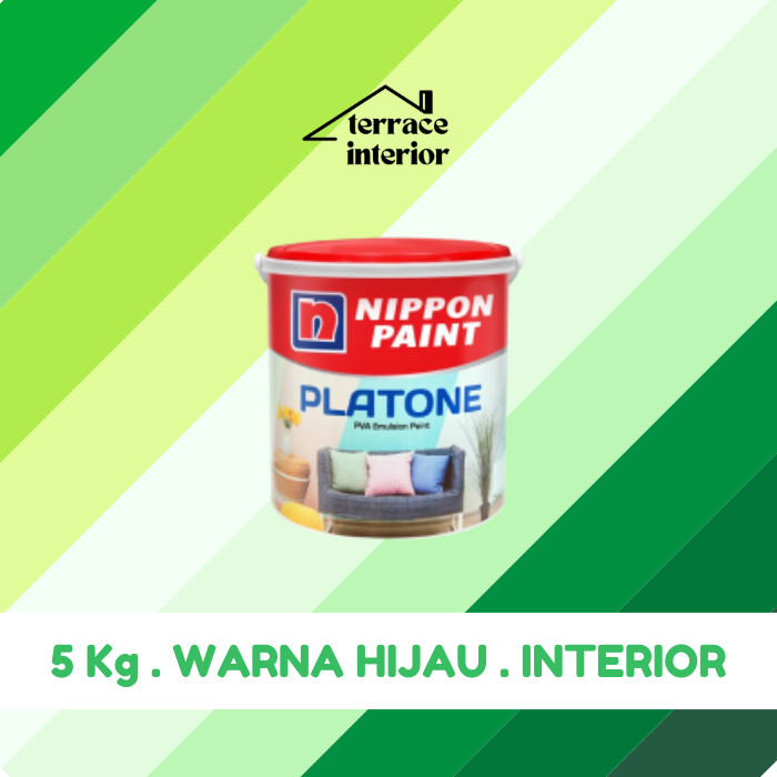 Cat Tembok Interior Nippon Paint Platone Warna Hijau 5 KG