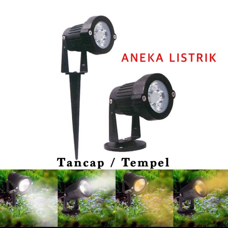 LAMPU TAMAN LED 3 WATT / 5 WATT / PIRINGAN / TANCAP LED SOROT TAMAN  LAMPU SOROT TAMAN