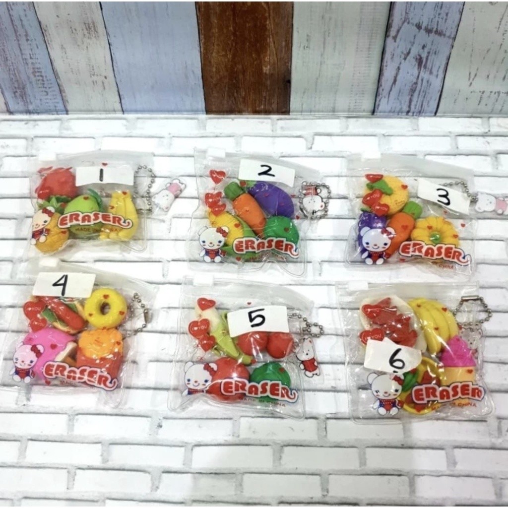 

PLAOSANSTORE Penghapus Mini Lucu Murah Meriah Seri Buah dan Binatang