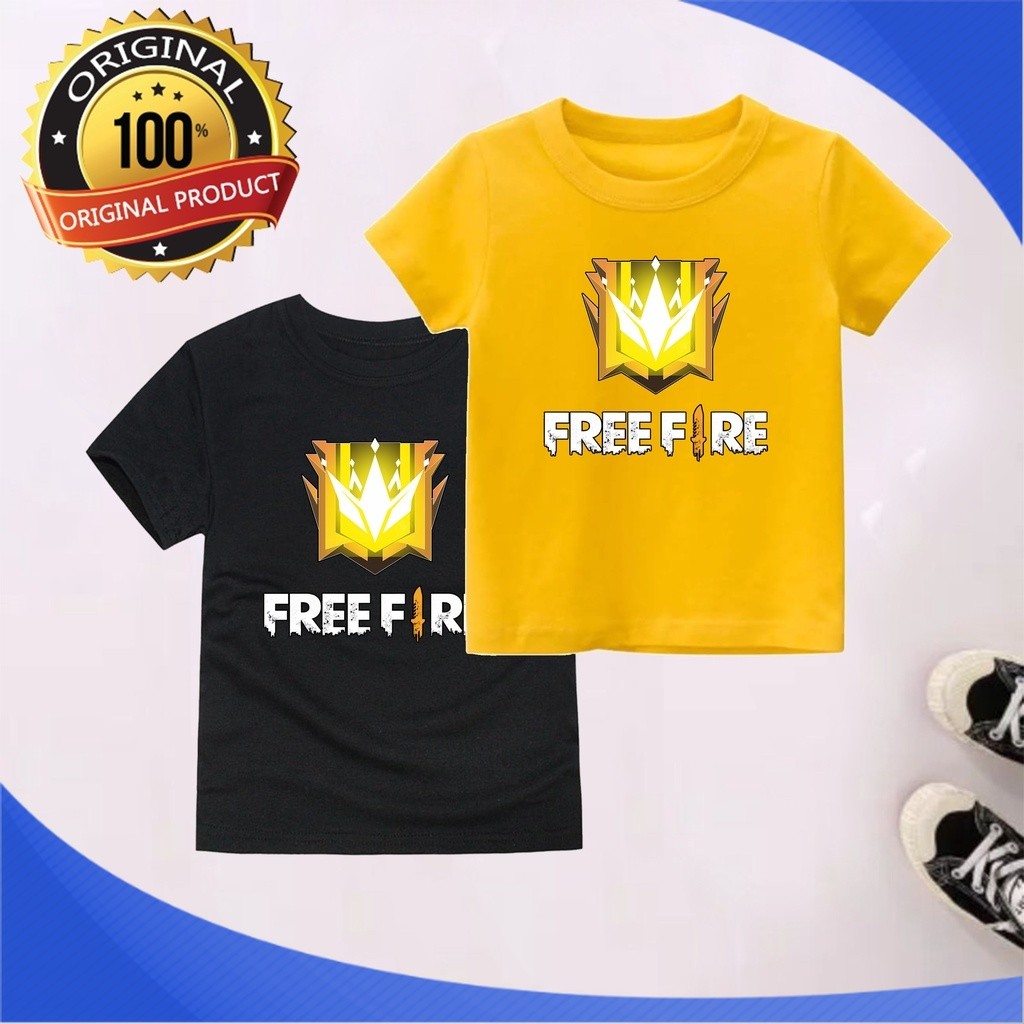 AFR - Kaos Anak FF Motif Grand Master Baju Anak Free Fire Laki Laki Dan Perempuan Fashion Kids 27 A6