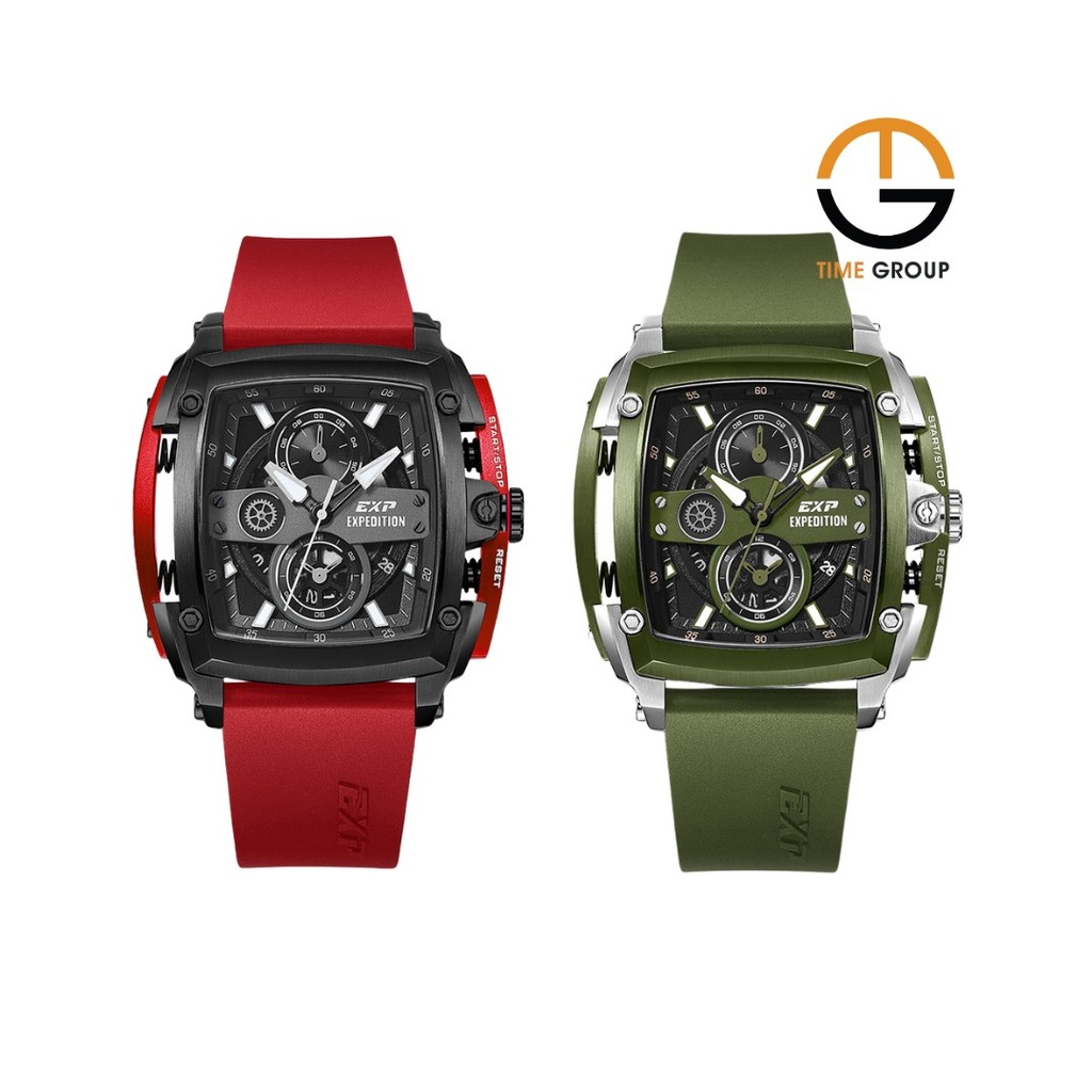 JAM TANGAN PRIA EXPEDITION E3008 E 3008 GCR RUBBER STRAP ORIGINAL