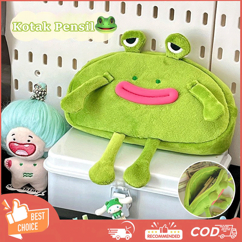 

Mewah Kotak Pensil Katak Hijau Kasus Pensil Lucu Desain Kotak Pensil Mulut Sosis Tas Pensil Personalitas