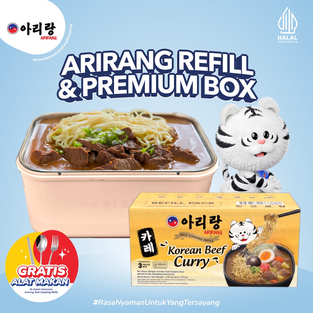 

Arirang Premium Box + Self Cooking Refill Korean Beef Curry