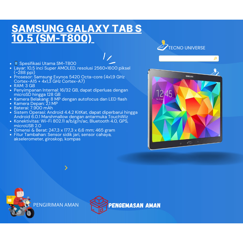 Samsung Galaxy Tab S 10.5 (SM-T800) second - tecnouniverse