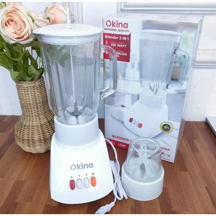 Blender National Okina 2in1/ Blender National/Blender kaca National Okina murah
