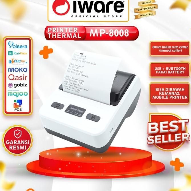 Mobile Printer Bluetooth Iware MP-8008 - Portable Printer Bluetooth 80mm