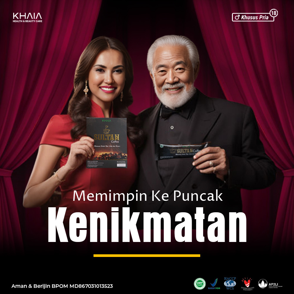 

KHAIA Sultan Coffee Kopi Ginseng 1 Box 10 sachet kopi stamina pria tahan lama BPOM RI