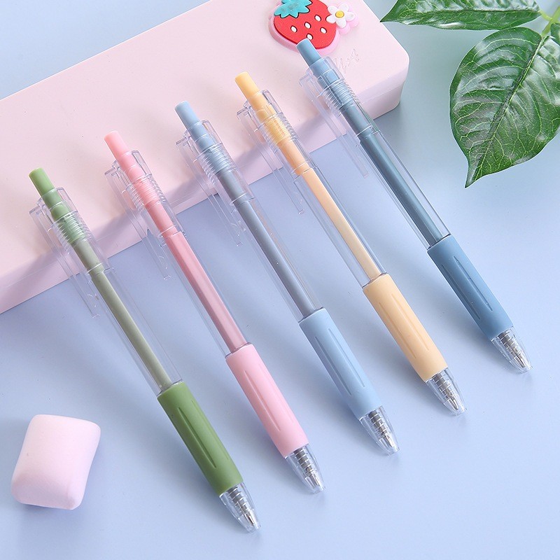 

LPL - Pulpen Cetekan Transparant Polos Pena Gel 0.5mm Tinta Hitam Alat Tulis Sekolah Kantor Pen Warna Warni Bolpoint Polos Murah
