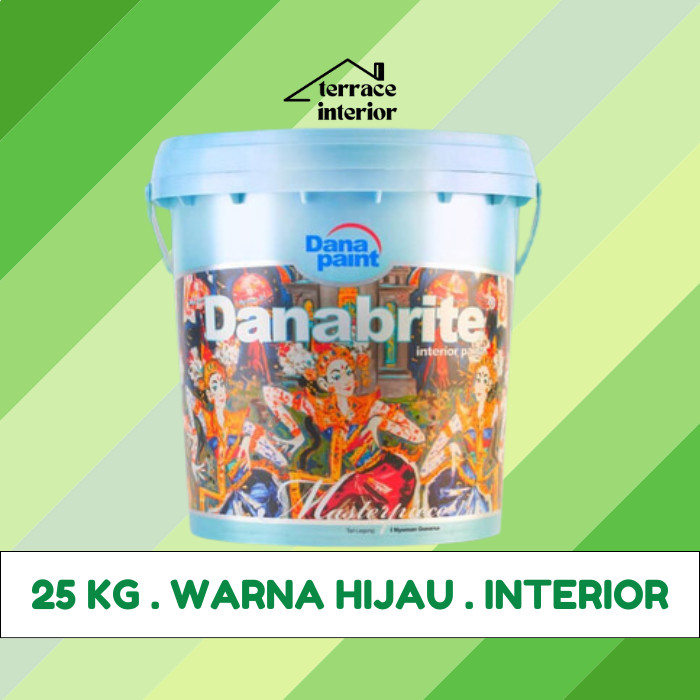 Cat Tembok Interior Danapaint Danabrite Warna Hijau 25 Kg
