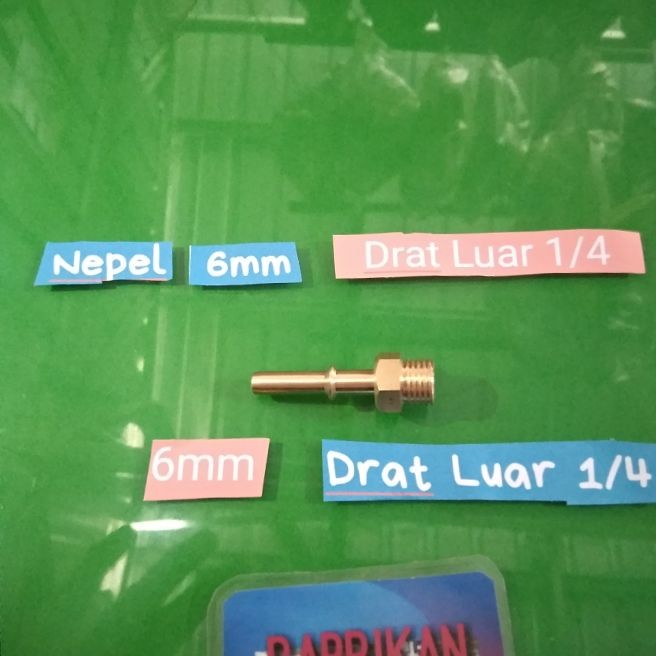 Nepel drat 1/4*6 mm nepel selang injektor injeksi