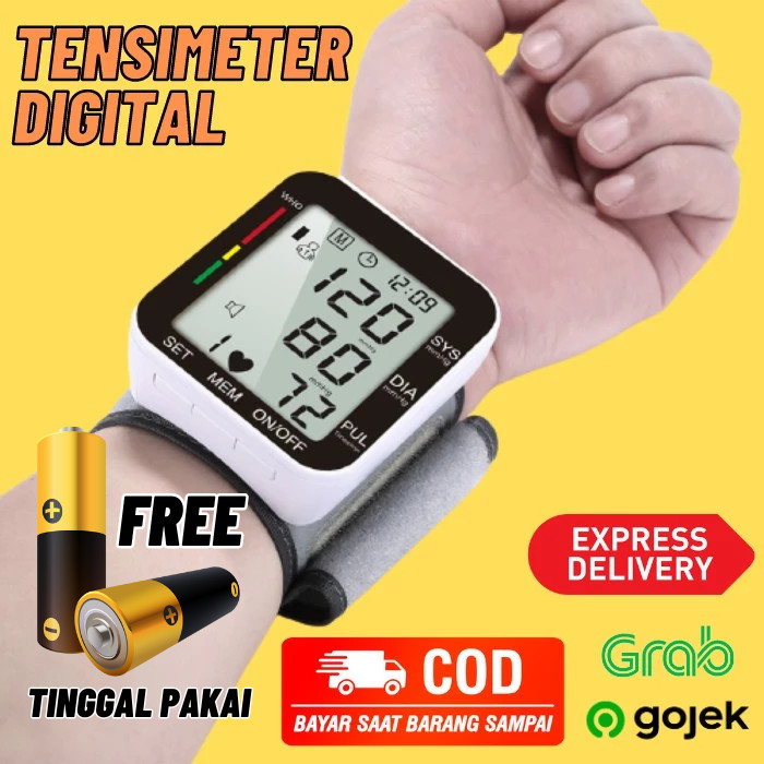 Tensimeter Digital Portable Suara Alat Pengukur Tekanan Darah Elektrik Tensi Meter Tangan