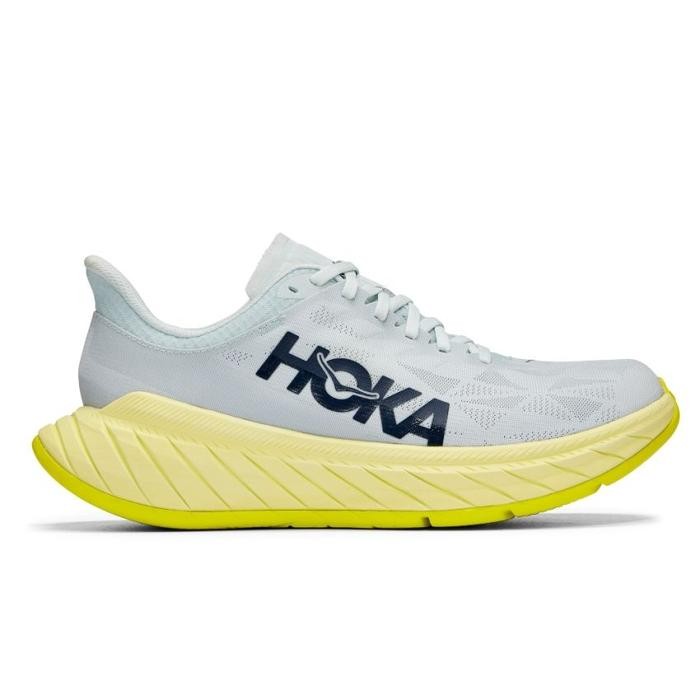 Sepatu Hoka One One Carbon X 2 / Blue Flower Luminary Green / Running Shoes