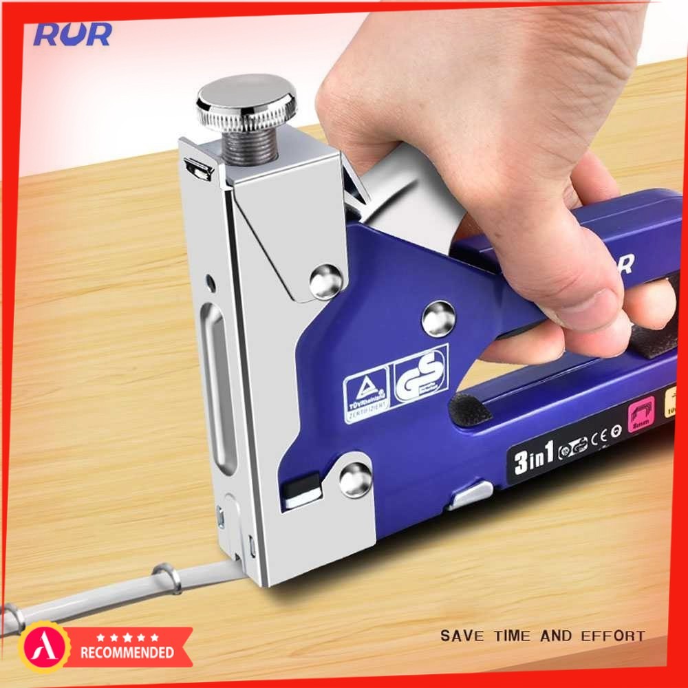 

RUR Staples Tembak Staple Gun Machine 3in1 Multi Purpose Nailing Tools - R2010