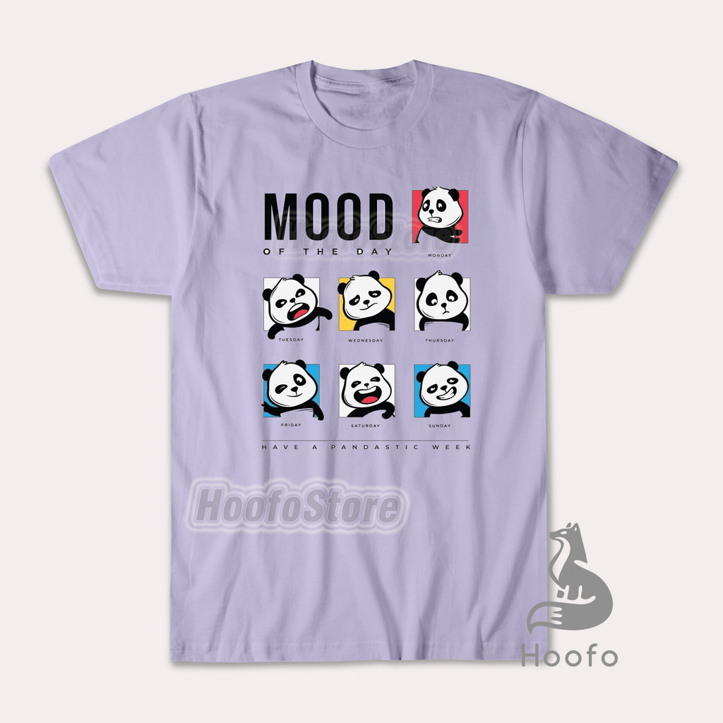 Hoofo Apparel Baju Kaos T-Shirt Mood Panda Harian Korea Oversize COD Unisex
