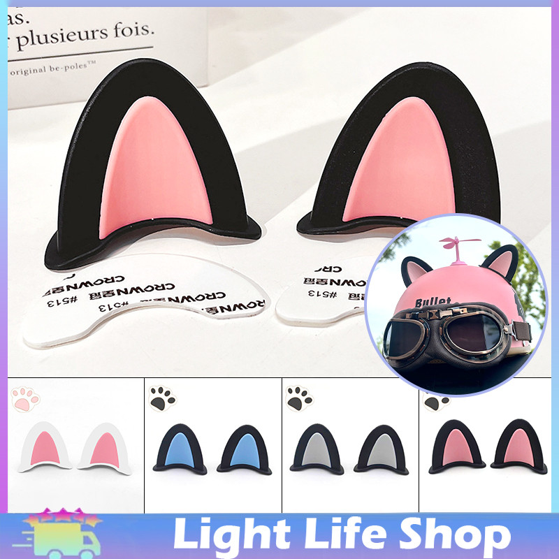 Hiasan Telinga Kucing Mobil Listrik Kuping Helm Kucing Helm Dekoratif