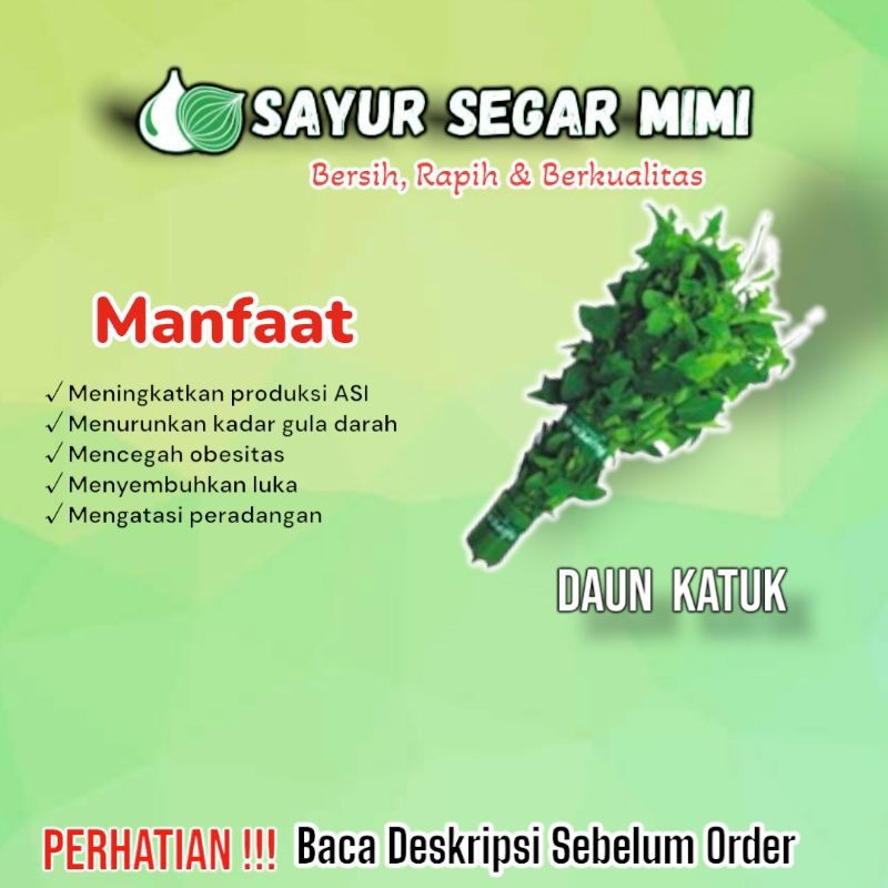 

Daun Katuk /ikat - Sayur Palembang