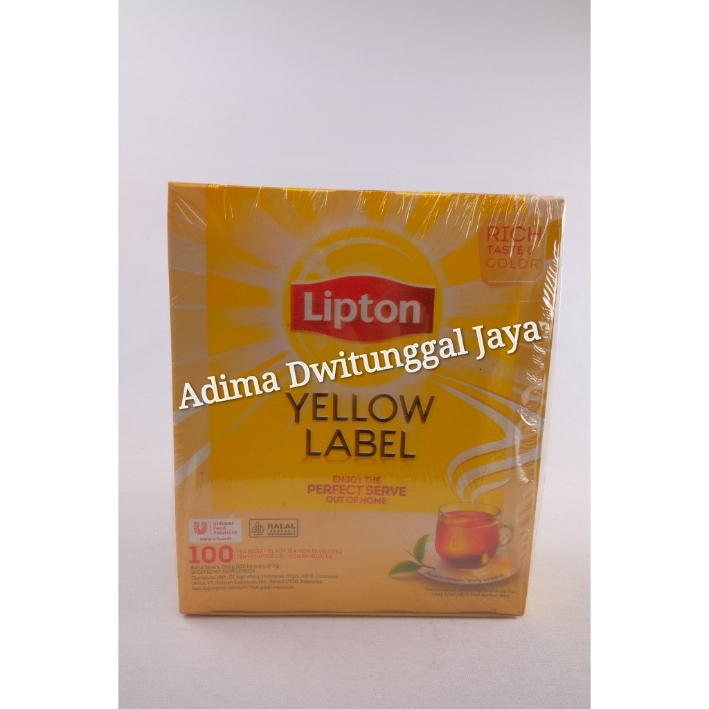 

Lipton Yellow Label 100 Tea Bag Non Envelope/ Teh Lipton/ Teh Hitam