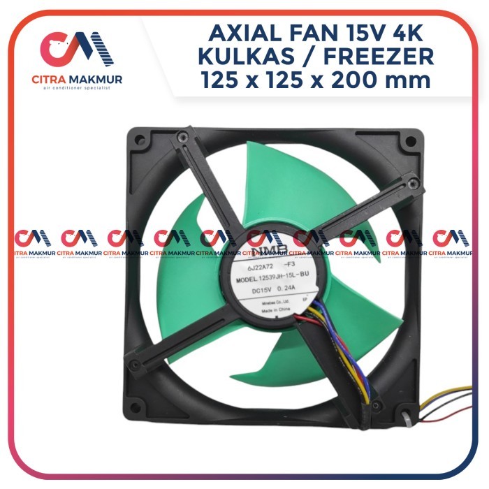 CAT99 Axial Fan Kulkas Sharp Inverter Kipas Kondensor Evaporator Chiller Freezer 12,5 cm Tebal 2 15 