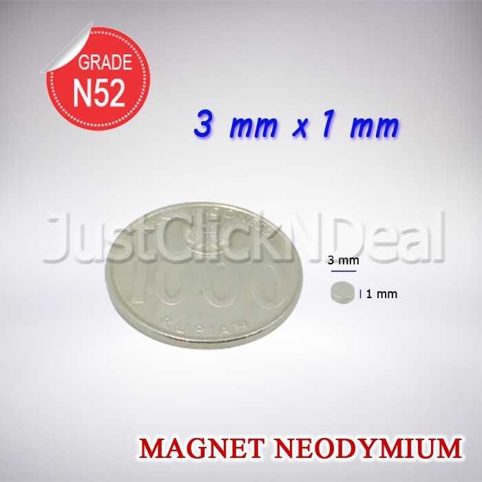 Magnet Neodymium Silinder 3 x 1 mm