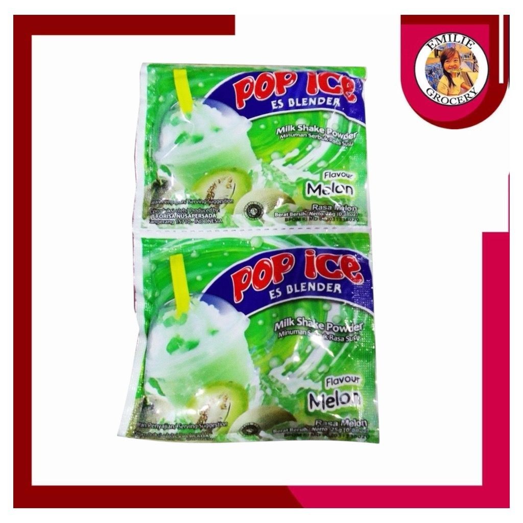 

Pop Ice Es Blender Melon Renceng 10 Pcs Sachet 25gram 25 gram