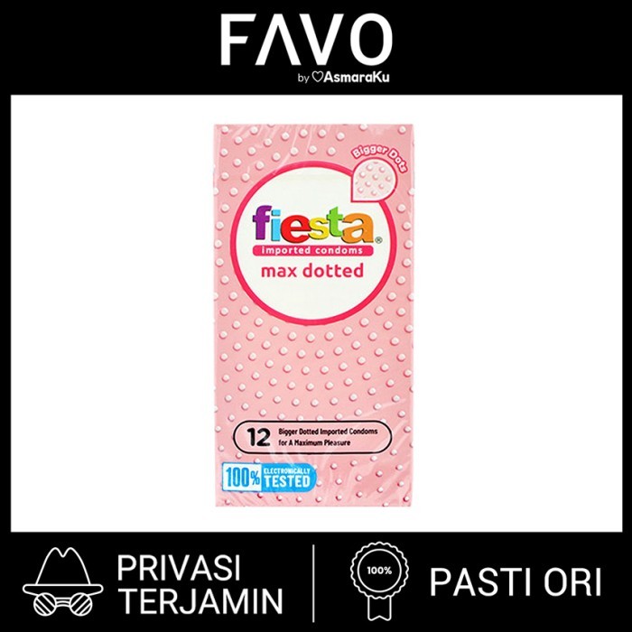 TERLARIS Kondom Fiesta Max Dotted isi 12 Pcs - Kondom Gerigi Terbaik Tbk