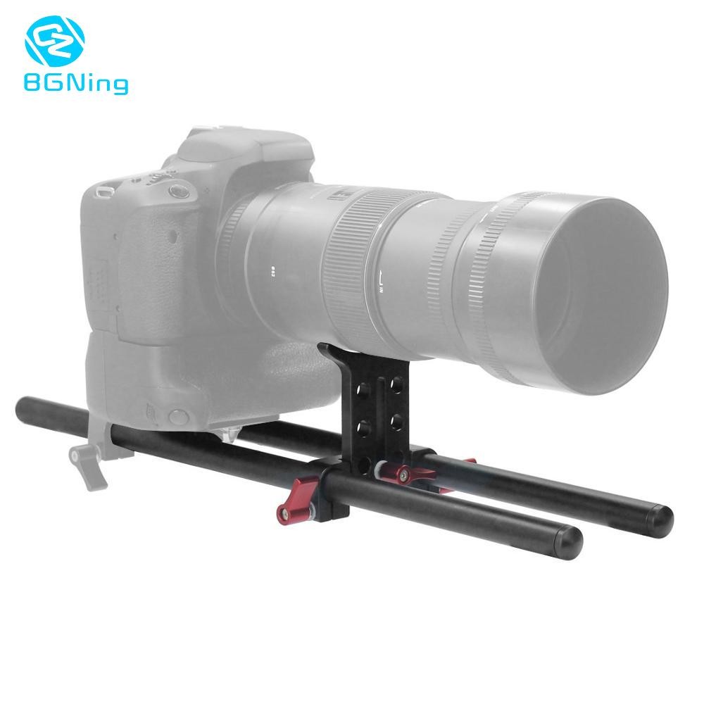 2Pcs 10cm 25cm 30cm 40cm Carbon Fiber Tube Rod w/ 15mm Telephoto Lens Support for Rig Rail Clamp Sys