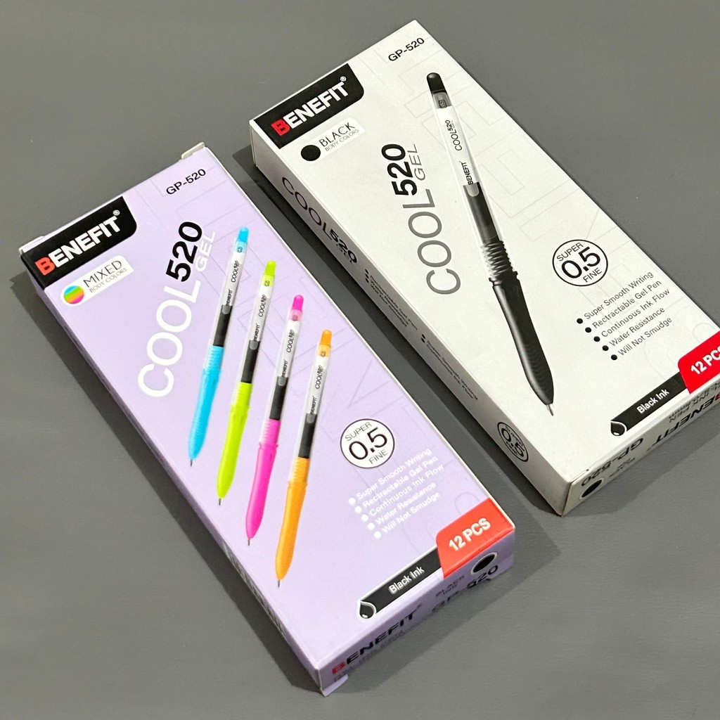 

( 12 PCS ) Pulpen Gel Benefit Cool Gp-520