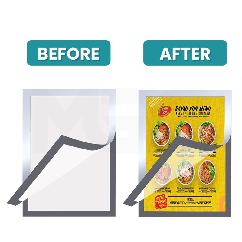 

A3 A4 Magnetic Tempat Poster/PVC Frosted Magnetic File Display/Brosur Tempel Dinding/Sign Holder Brosur Display