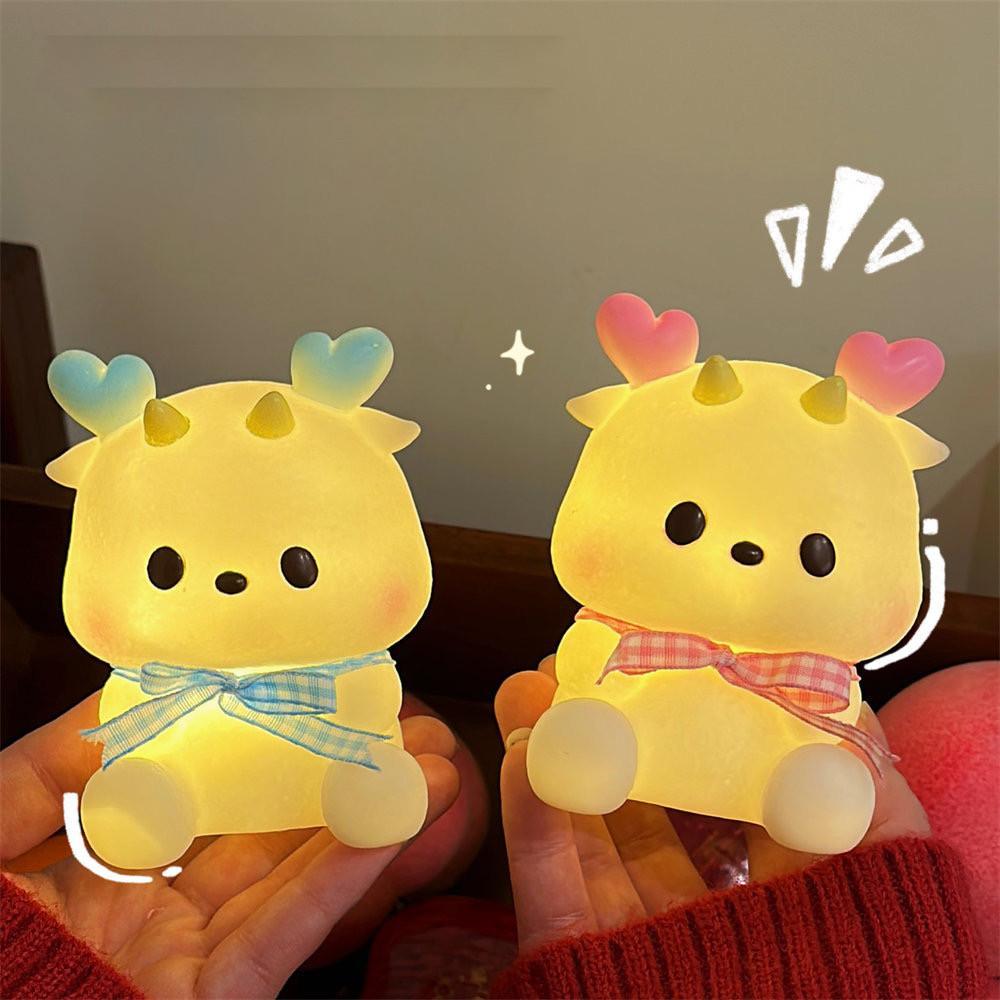 

Cute Cartoon Dragon Creative Atmosphere Decoration Decoration Bedroom Bedside Nightlight Sleep Light Soft Light Night Light