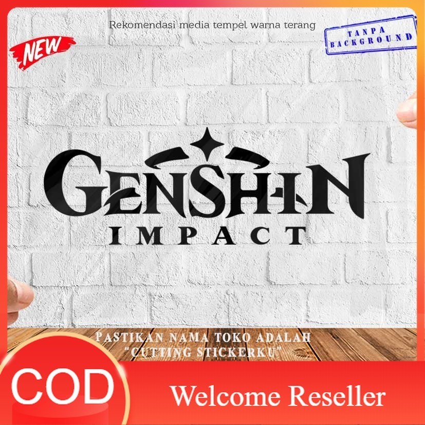 Cetak Kilat - - Cutting Stiker Genshin Impact Intro Variasi Motor Mobil Sticker Helm Keren