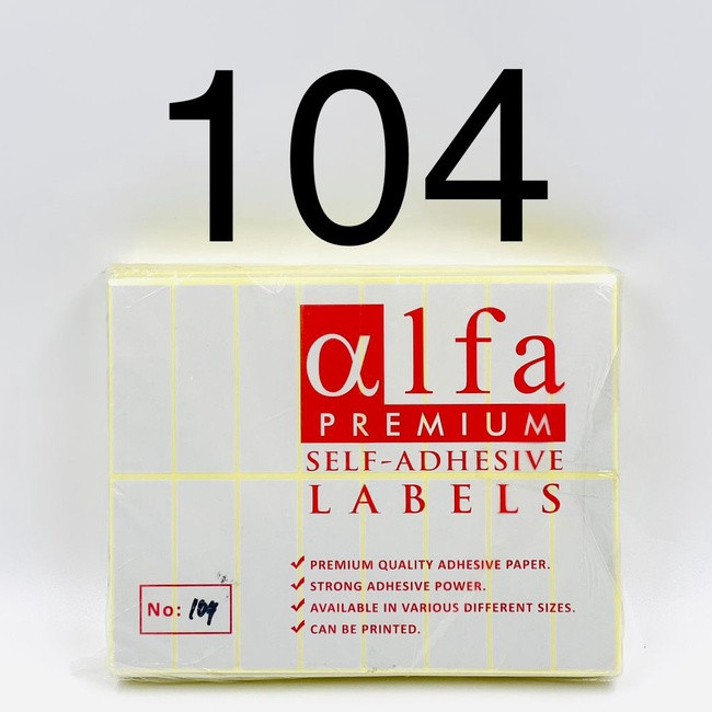 

( StaLand ) STICKER LABEL ALFA 104 / Stiker Sticker Label Nama Undangan Harga Alfa No 104 / 23 mm x 75 mm