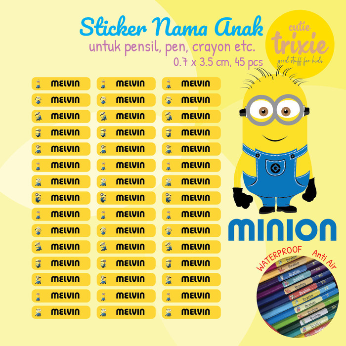

Sticker Label Nama Pensil MINION